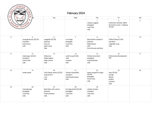 Lunch Menu – St. Paul Catholic School